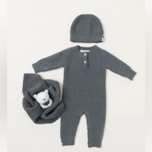 NWT Barefoot Dreams Cozy Chic Ribbed Baby Bundle in Agave Green